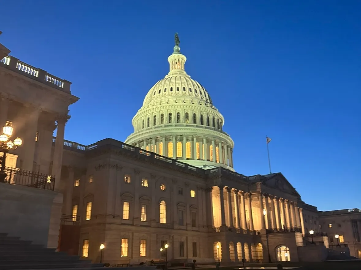 capitol hill in the evening
